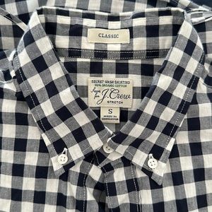 J. Crew Long-Sleeve Button Down - Classic Fit, S in Blue Gingham